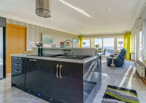 The kitchen at Pine View, Tenby