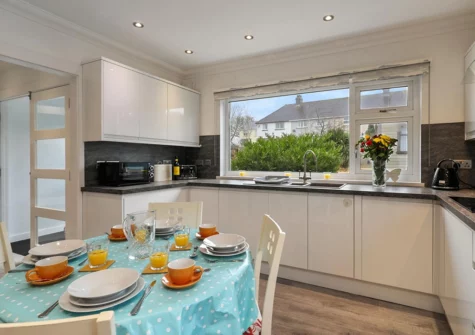 The ground floor kitchen at Plas Gwyn, Saundersfoot