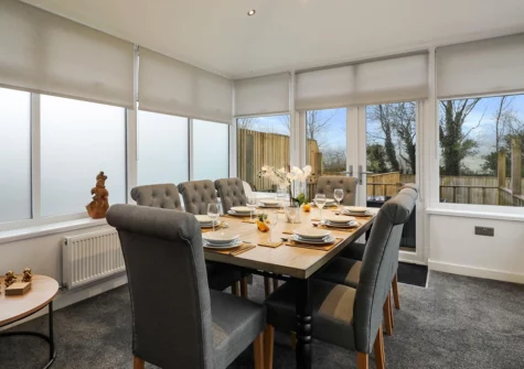 The ground floor dining area at Plas Gwyn, Saundersfoot