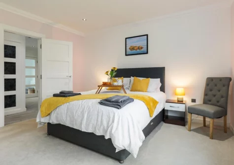 The ground floor bedroom #1 at Plas Gwyn, Saundersfoot