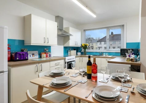 The first floor kitchen & dining area at Plas Gwyn, Saundersfoot