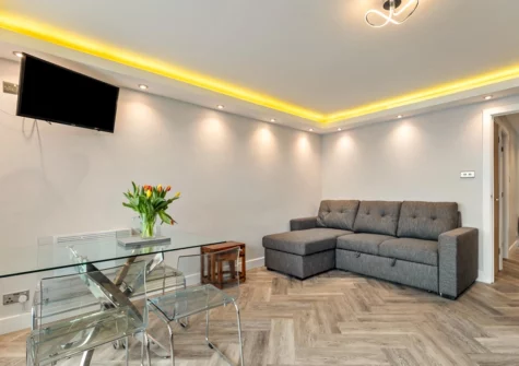 The living & dining area at Pleasant View, Beach Court, Saundersfoot