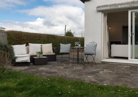 The patio & garden at Portsea, Saundersfoot