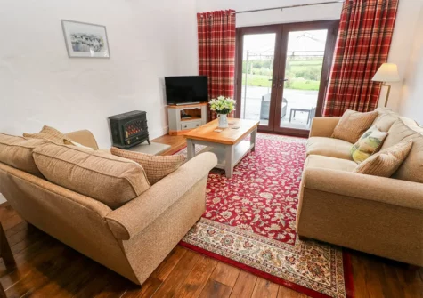 The living area at Potters Barn, Begelly