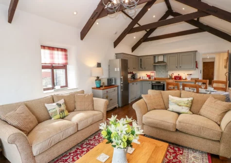 The living area at Potters Barn, Begelly