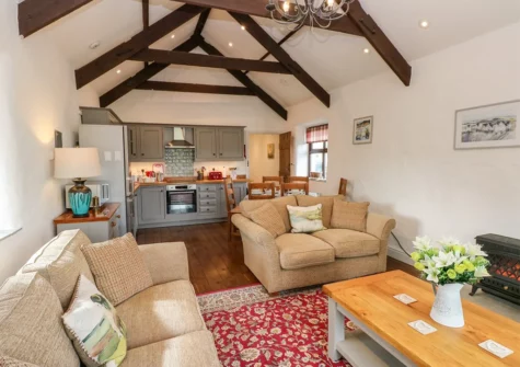 The living area at Potters Barn, Begelly