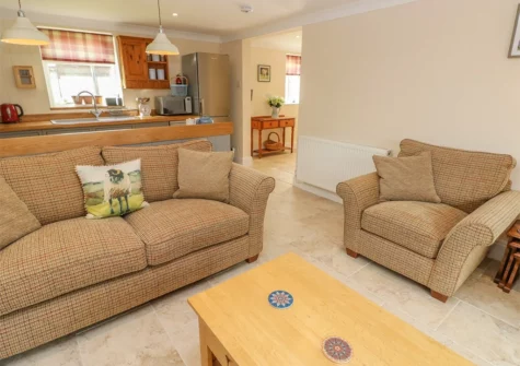 The living area at Pottery Cottage, Begelly