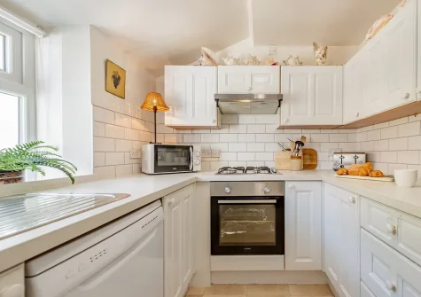 The kitchen at Quarry Cottages 3, Tenby