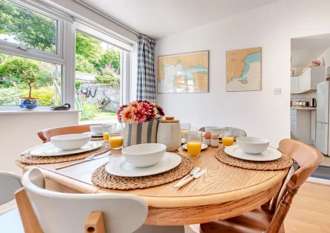 The dining room at Quarry Cottages 3, Tenby