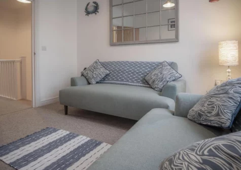 The living room at Ramsey Apartment, Tenby