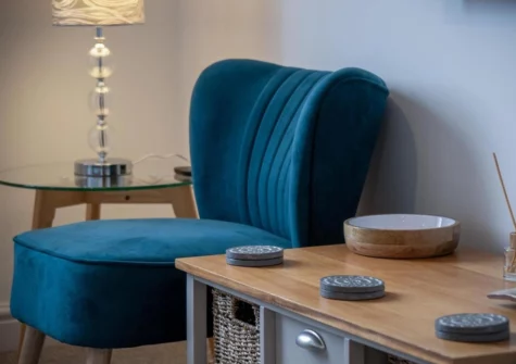 The living room at Ramsey Apartment, Tenby