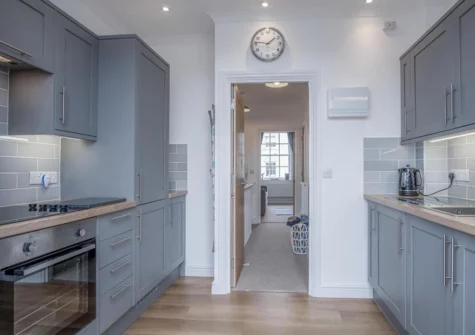 The kitchen at Ramsey Apartment, Tenby