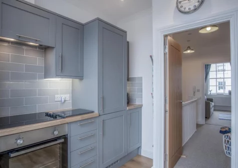 The kitchen at Ramsey Apartment, Tenby