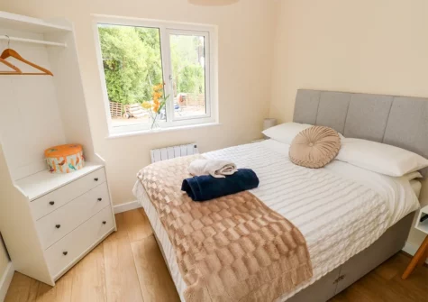 Bedroom #1 at Ramsey Lodge, Bier Wood Lodges, Manorbier