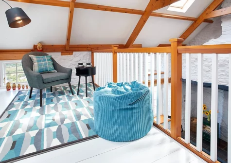 The galleried seating area at Rhiwelli, Dinas Cross