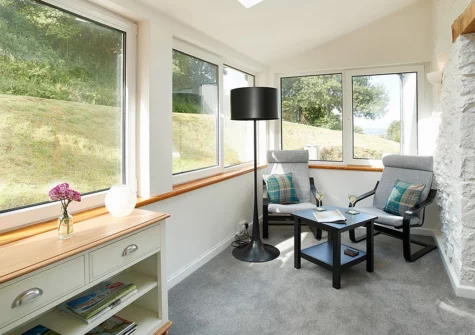 The conservatory at Rhiwelli, Dinas Cross