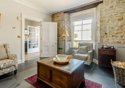 The sitting room at Rhodewood Lodge, Saundersfoot