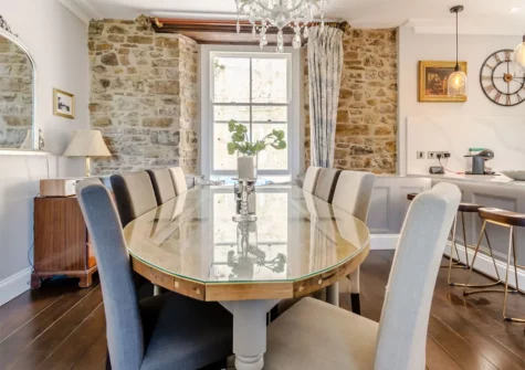 The dining area at Rhodewood Lodge, Saundersfoot