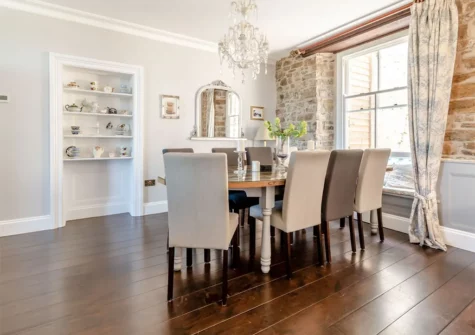 The dining area at Rhodewood Lodge, Saundersfoot