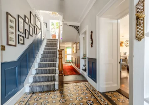 The fabulous entrance area & stair to upper floors at Rhodewood Lodge, Saundersfoot