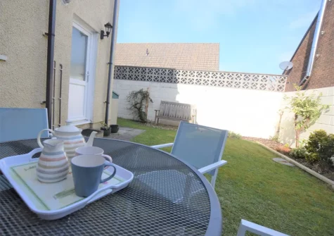 The patio & alfresco dining area at Ropeyard Cottage, Fishguard