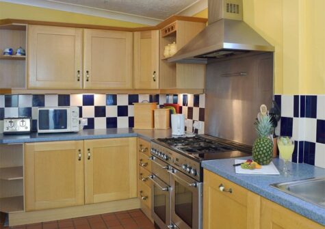 The kitchen at Rose Cottage, Tenby