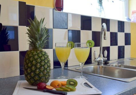 The kitchen at Rose Cottage, Tenby