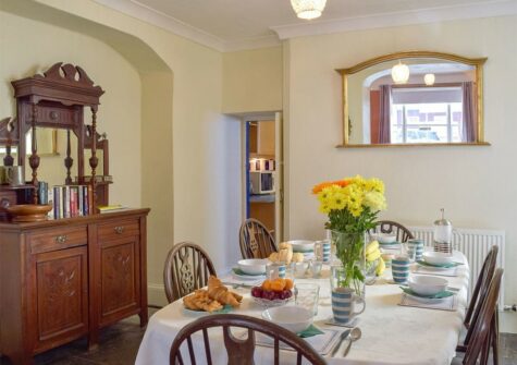 The dining area at Rose Cottage, Tenby