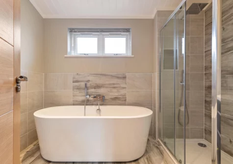 The bathroom at Sandpiper, Tenby