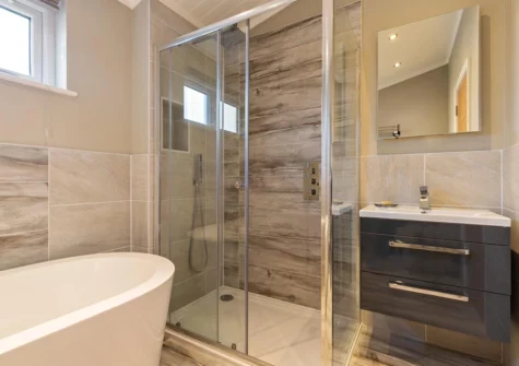 The bathroom at Sandpiper, Tenby