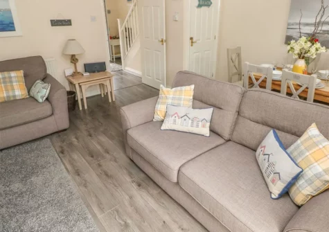 The living area at Sandy Bay House, Saundersfoot