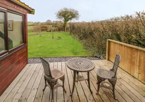 The decked patio at Sarngwm, Bethesda