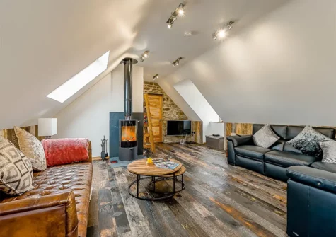 The living area at Seaesta Cottage, Broad Haven