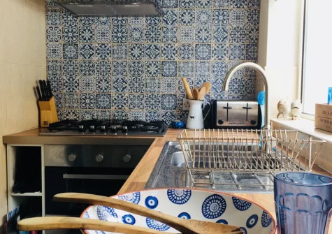 The kitchen at Seasalt Cottage, Tenby