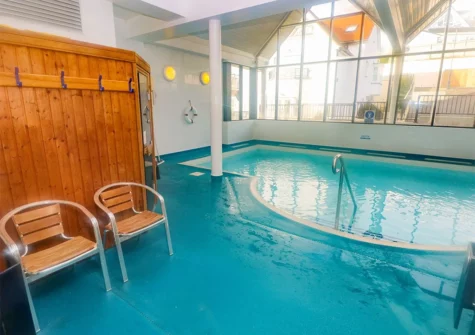Guests have access to the indoor heated swimming pool when staying at Seashells, Tenby