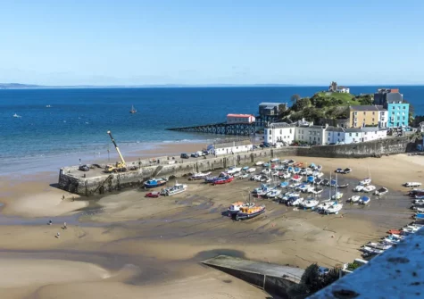 Staying at Seaside Reverie, Tenby you're right across the street from North Beach