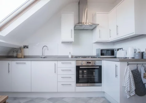 The kitchen at Skylark, Tenby