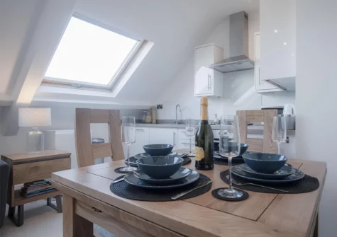 The dining area at Skylark, Tenby