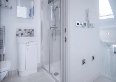 The bathroom at Skylark, Tenby