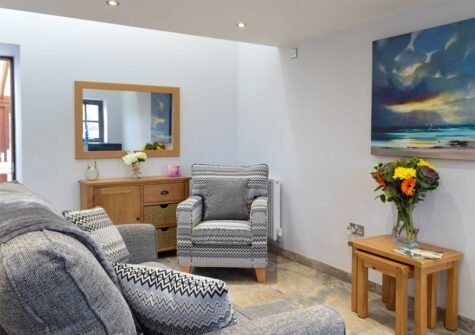 The living area at Snowdrop Cottage, Penfeidr Cottages, Glanrhyd