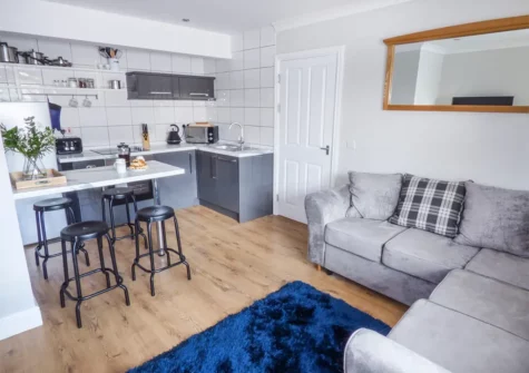 The living area at South Beach, The Hideaway, Tenby