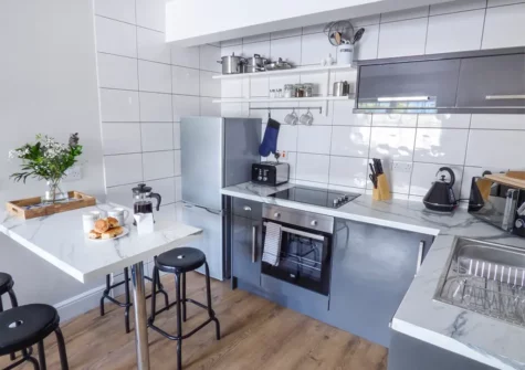 The kitchen & dining area at South Beach, The Hideaway, Tenby