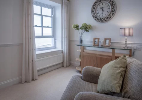The living area at South Beach View, Tenby