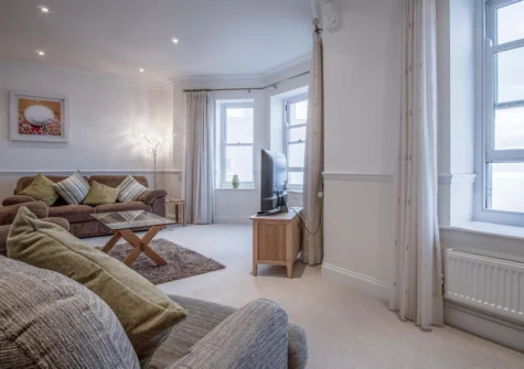 The living area at South Beach View, Tenby