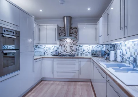 The kitchen at South Beach View, Tenby