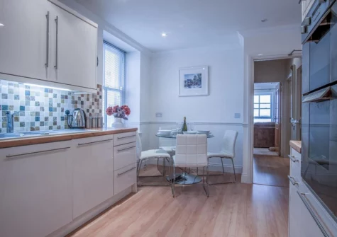 The kitchen & dining area at South Beach View, Tenby