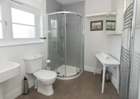The shower room at Southsea House, Tenby