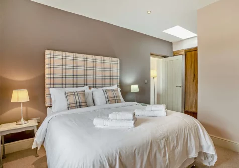 The bedroom at St Davids Bijou Retreat, Porthclais