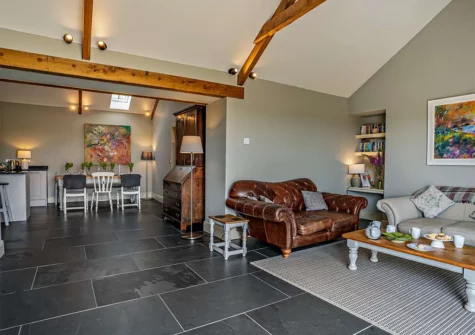 The living room at St Davids Corner House, Porthclais