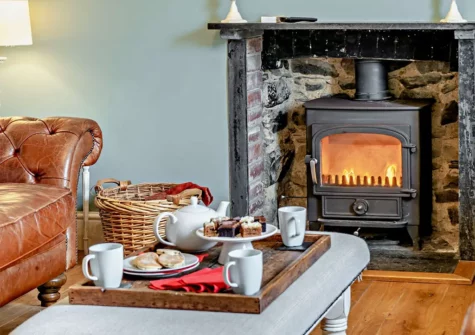 The living area at St Davids Farmhouse, Porthclais